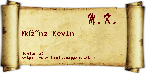 Münz Kevin névjegykártya
